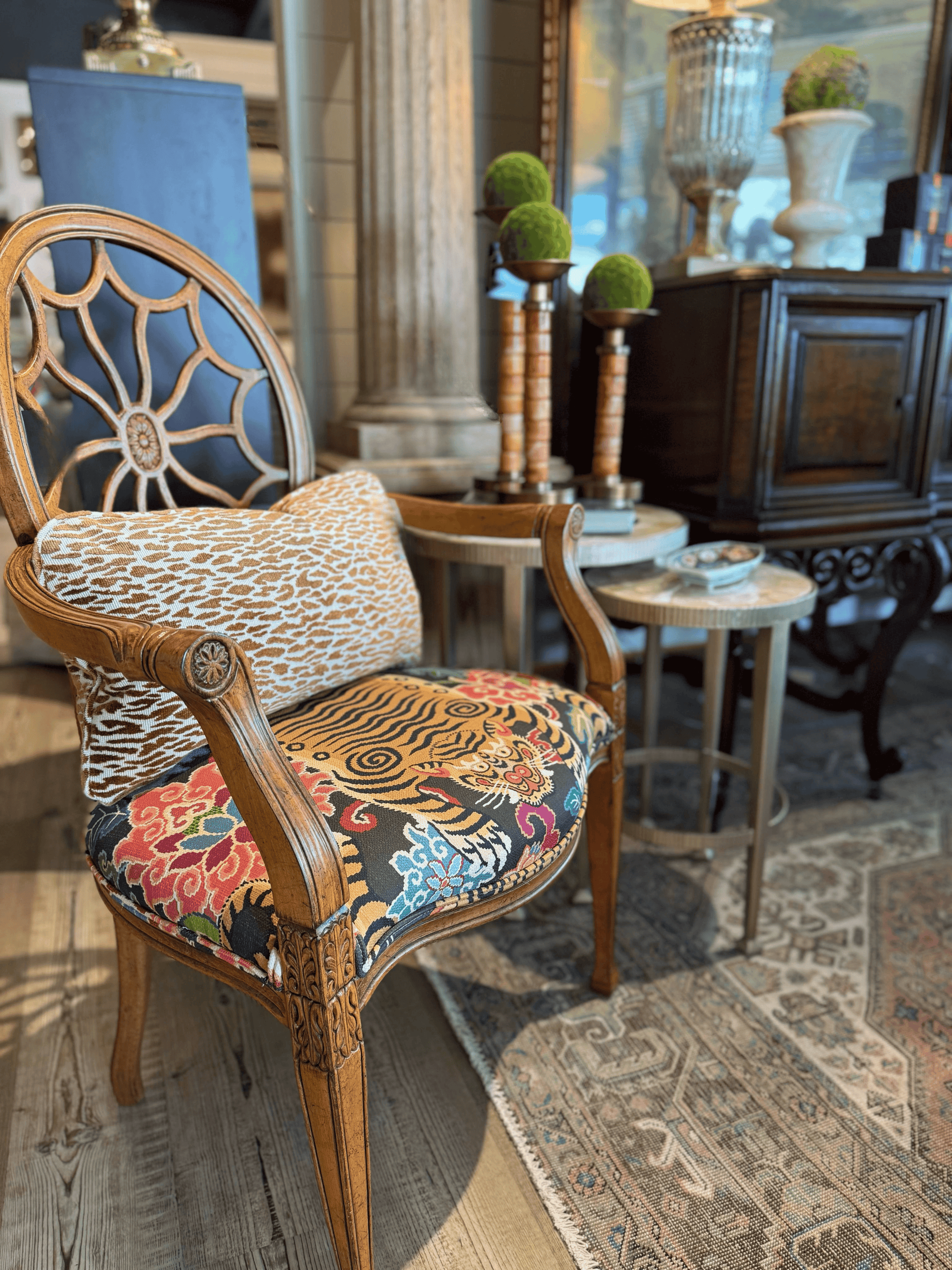 An elegantly styled room at Fifth Street Interiors